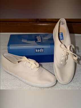 NWT VTG Keds Champion Oxford Canvas Sneakers 90s Vintage Classic Blue Tag Preppy